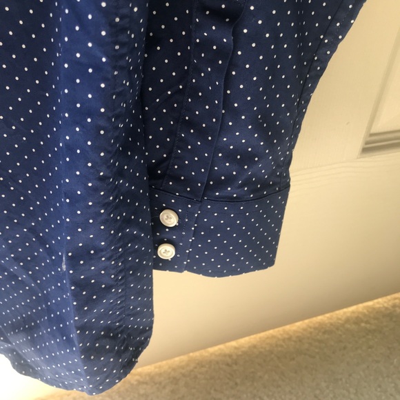 Navy button down shirt EUC - Picture 5 of 7